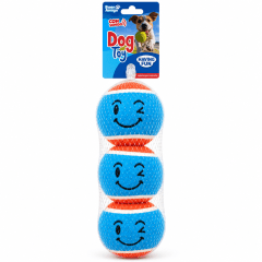 Pack 3 Pelotas con Sonido para Perros 6 cm