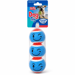 Pack 3 Pelotas de Tenis con Sonido para Perro 5 cm