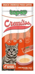 Topk9 Snack Cremitos Salmon Para Gatos 4 x 15g