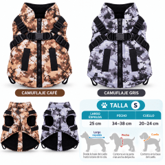 Parka con Arnés Diseño Camuflaje - Ajuste Seguro Talla S