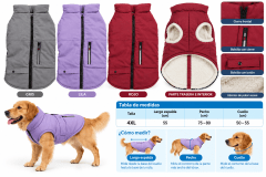 Abrigo Térmico con Polar para Perros Grandes 4XL