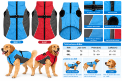 Chaqueta Acolchada con Arnés Integrado para Perros Grandes