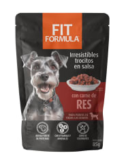 Pouch Húmedo Fit Formula Para Perro Con Carne De Res 85gr