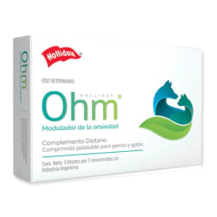 Ohm X 21 Comprimidos Calmante Para Perros Y Gatos