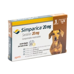 Antiparasitario Externo Simparica 3 Comprimido - 5 Kg a 10 Kg.