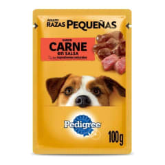 Pouch Pedigree Adulto Razas Pequeñas Sabor Carne 100 Gr