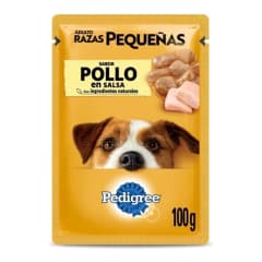 Pouch Pedigree Adulto Razas Pequeñas Sabor Pollo 100 Gr