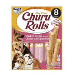 Churu Rolls Perro De Pollo Con Salmon 8 Und