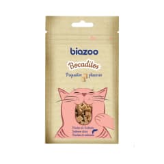 Biazoo Gato Bocaditos Dados De Salmón 50 Grs