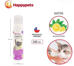 Shampoo Happypets Espuma Seca Para Gato 280cc