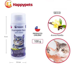 Shampoo Seco Happypets Para Gatos Aroma Vainilla