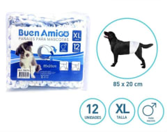 Pañales Para Mascotas Macho Talla XL 12u