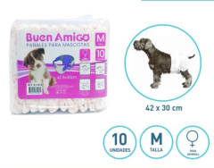 Pañales Para Mascotas Hembra Talla M 10u