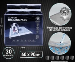Sabanillas de Adiestramiento 60*90 Cm Carbon Activo 30u