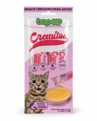 Topk9 Snack Cremitos Salmon/Camaron Para Gatos 4 x 15g