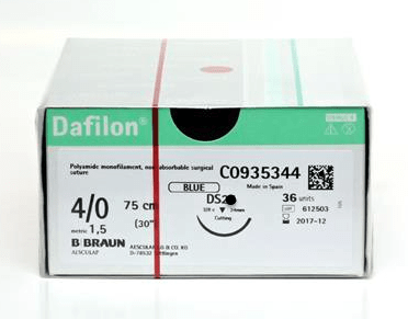 Sutura Dafilon 4-0 Ds 3/8c 19 mm Triangular x 75cm1