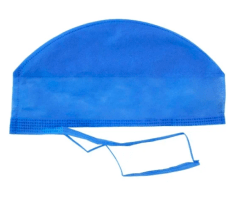 Gorro cirujano Cranberry c/tiras celestes a maq. - Cranberry