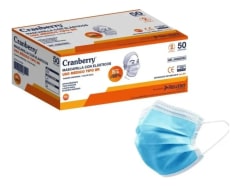 MAscarilla 3p Cranberry uso médico Celeste/blanca