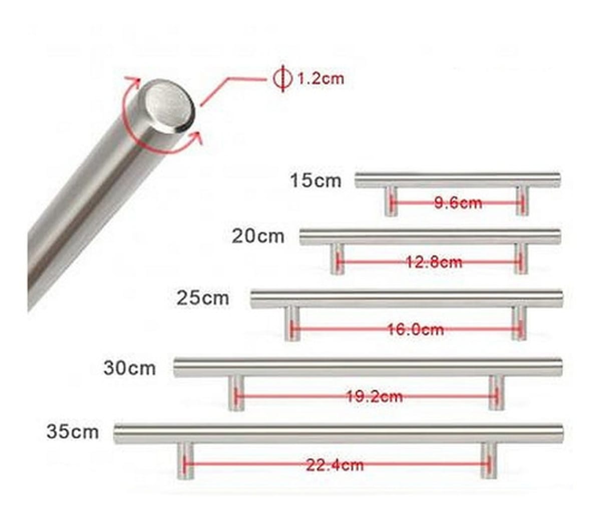 Tirador Inoxidable 30 Cms | requeteofertas