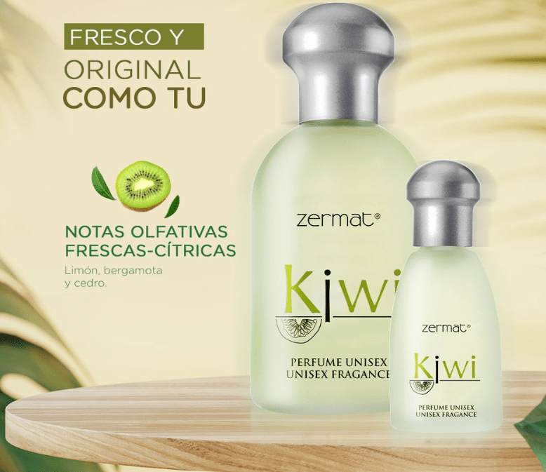 FRAGANCIA UNISEX KIWI 120ML + REPLICA DE 15ML1