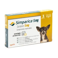 Simparica 5mg 1.3 - 2.5kg X 3 Comprimidos
