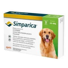 Simparica 80mg 20.1 - 40kg X 3 Comprimidos