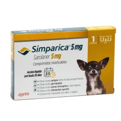 Simparica 5mg 1.3 - 2.5kg X 1 Comprimidos