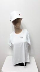 Polera Gimnasio Manga Corta Mujer Blanca 0