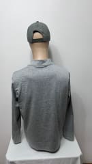 Polera Primera Capa Manga Larga con Cierre Hombre Gris