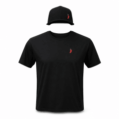 Polera Gimnasio Manga Corta Hombre Negra