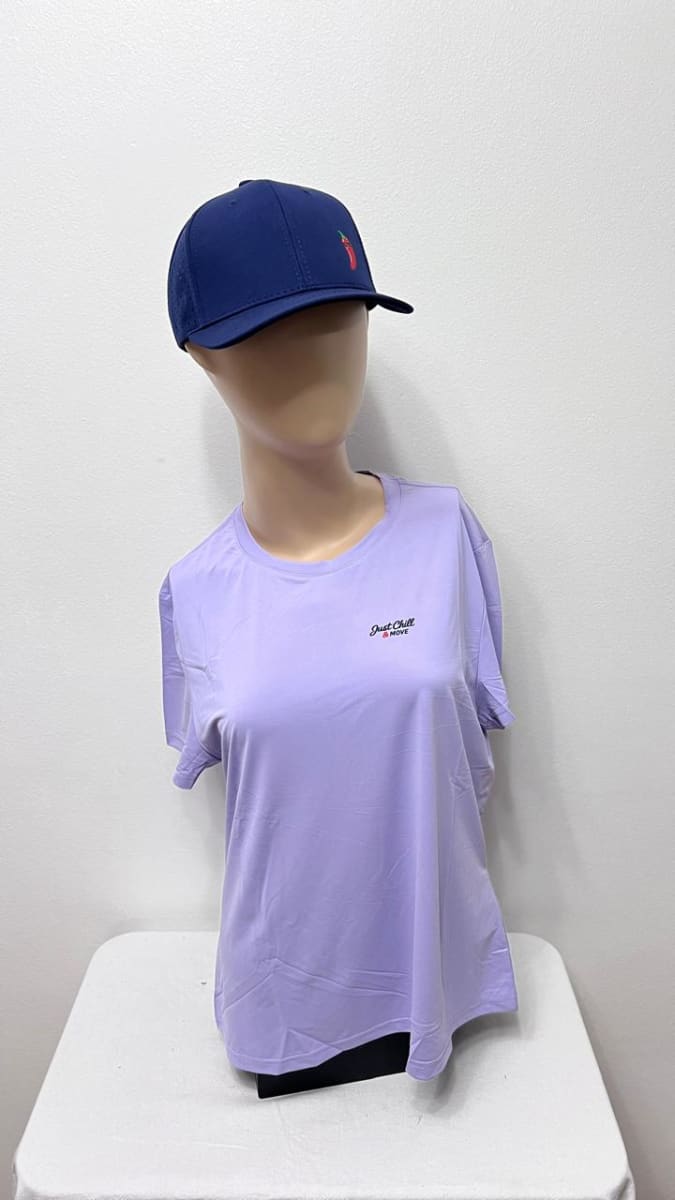 Polera Gimnasio Manga Corta Mujer Lila1