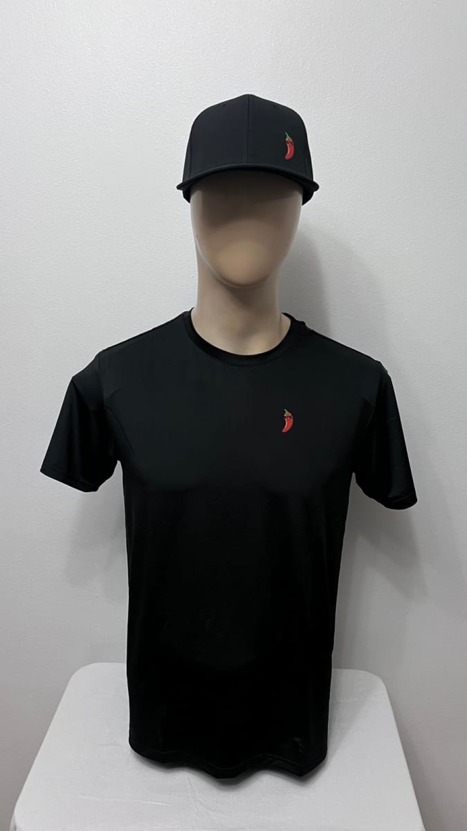Polera Gimnasio Manga Corta Hombre Negra1