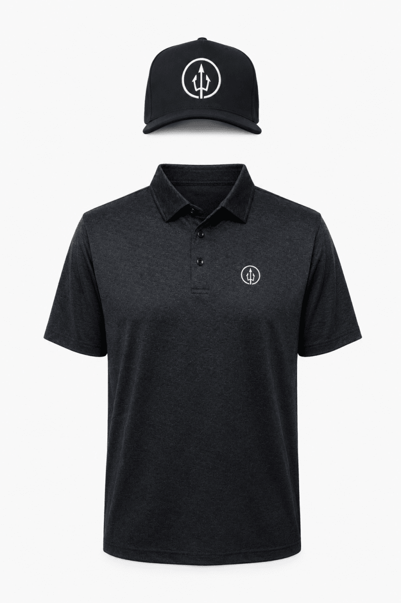 Polera Golf Hombre con Diseño Ballenas Gris1