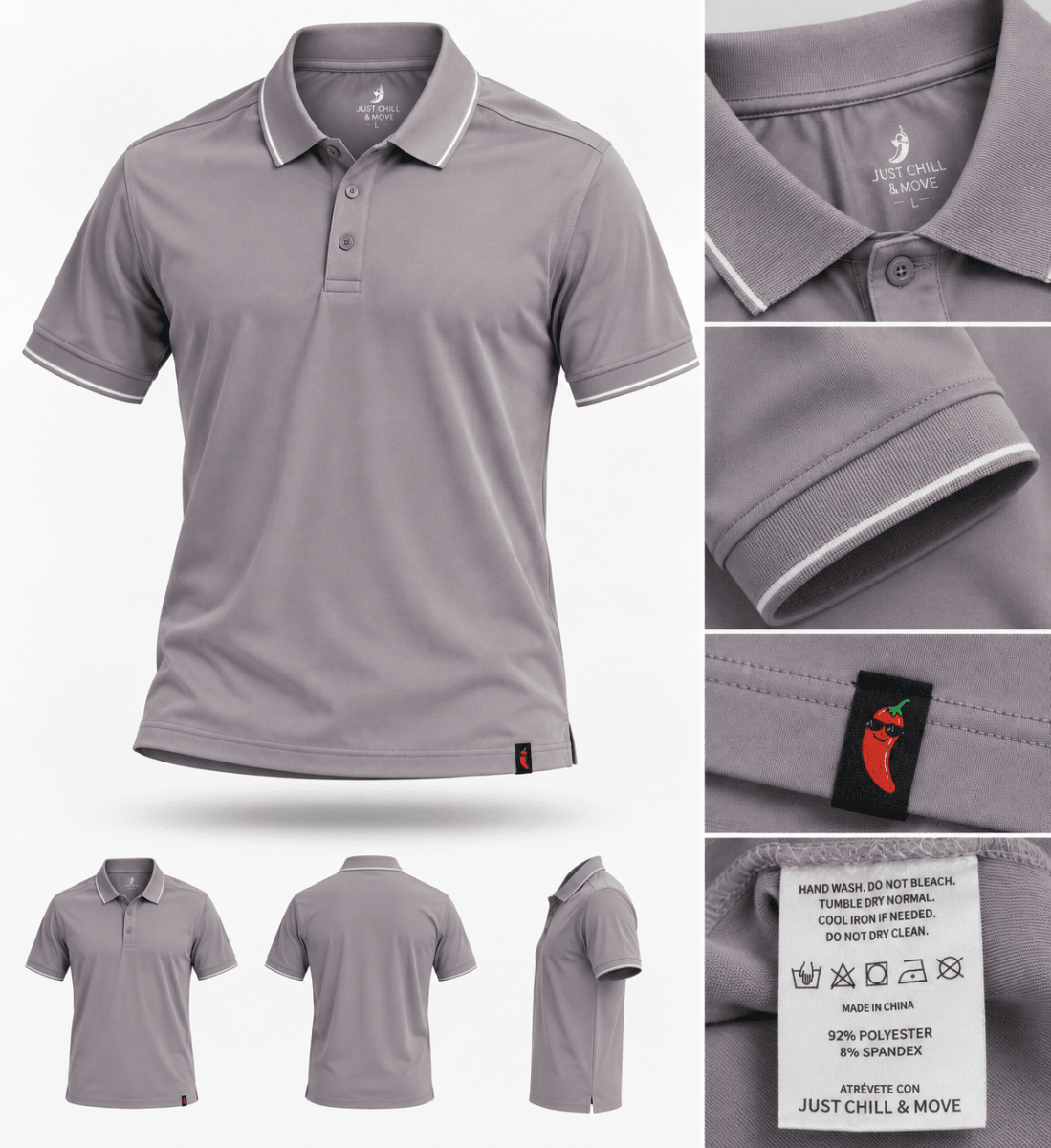 Polera Just Chill hombre Gris1
