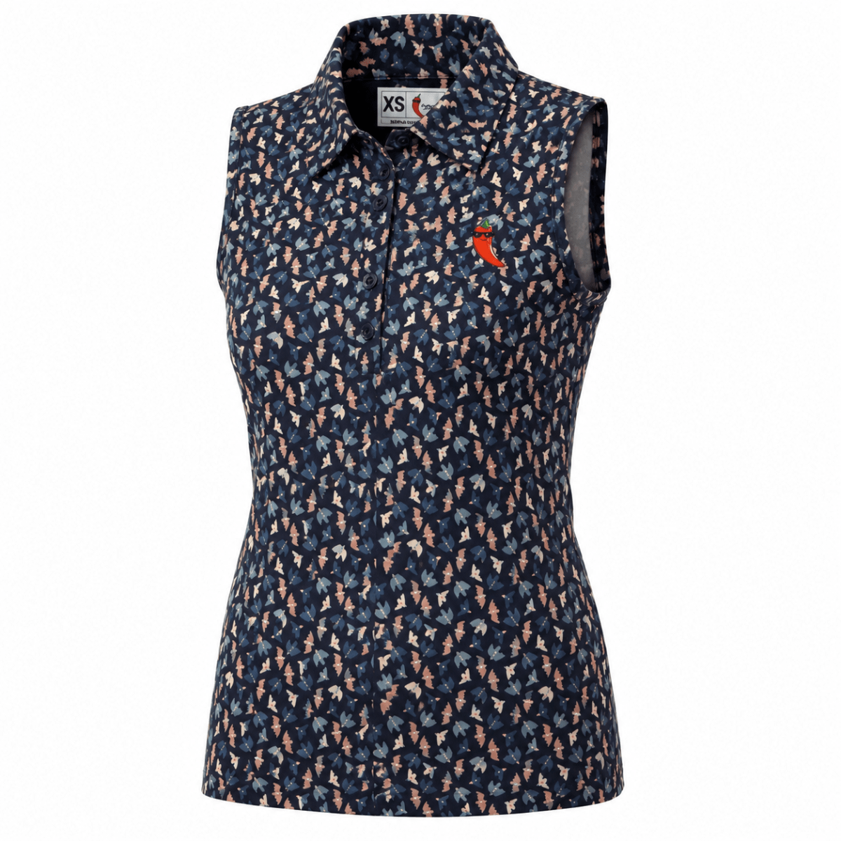 Polera Golf Mujer Diseño Azul1