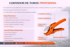 TIJERA CORTA TUBO PLASTICO TRUPER