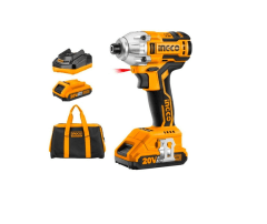 Atornillador de impacto 1/4” inalámbrico 20V INGCO