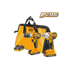 Set taladro y pistola de impacto 20V INGCO