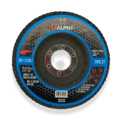 CAJA 20 DISCOS FLAP 4 1/2 ZA100 AZUL