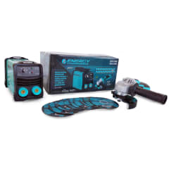 KIT SOLDADORA INVERTER 140amp +ESMERIL+10 DISCOS ENERGY