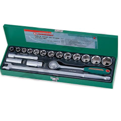 JUEGO DE DADOS 1/2'; 19 PIEZAS S04H419S JONNESWAY