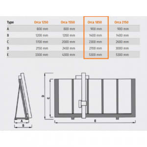 DIMENSIONADORA FULL HOLANDESA ORCA 18502