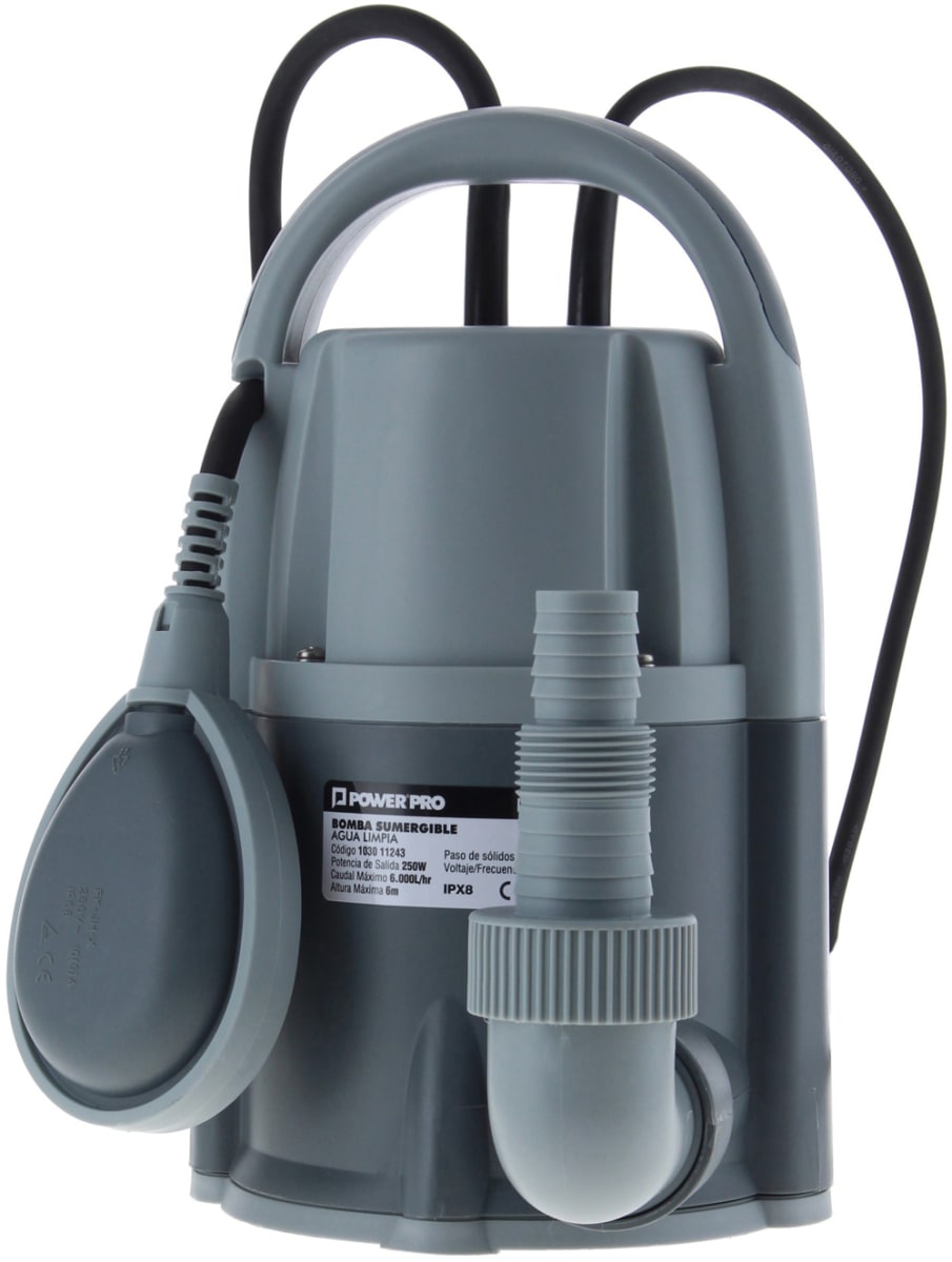 Bomba sumergible 0.33 HP agua limpia2