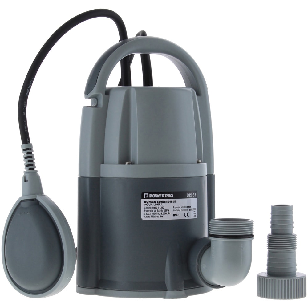 Bomba sumergible 0.33 HP agua limpia1