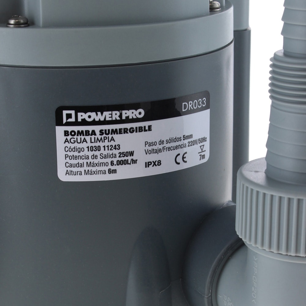 Bomba sumergible 0.33 HP agua limpia3