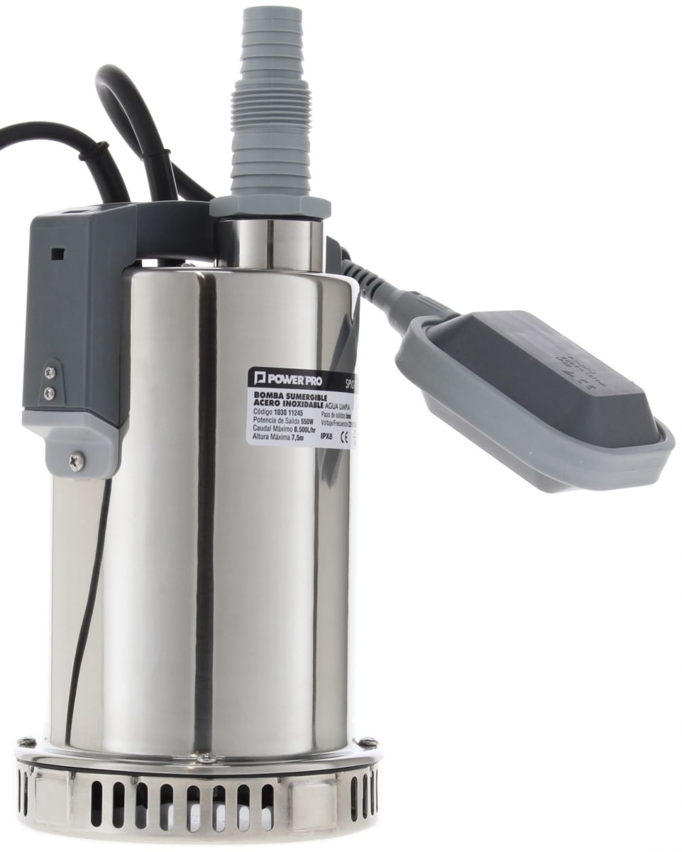 Bomba sumergible acero inoxidable 0,75 HP agua limpia1