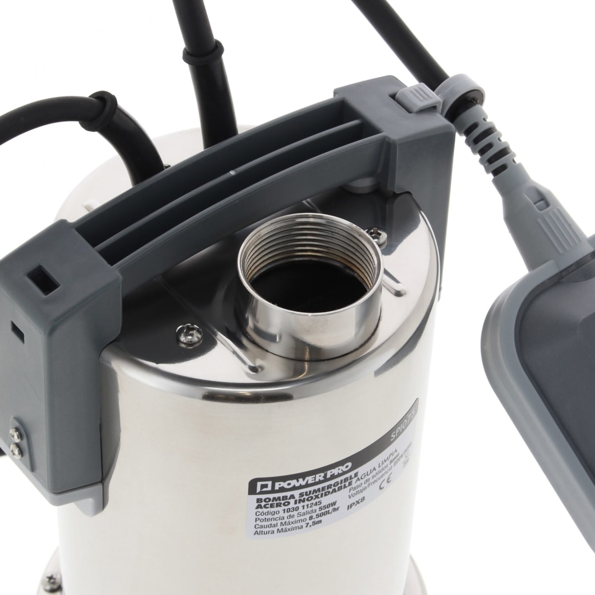 Bomba sumergible acero inoxidable 0,75 HP agua limpia4