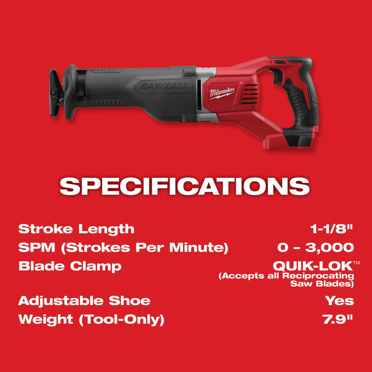 SIERRA SABLE MILWAUKEE 2621-20 SOLO MAQ3