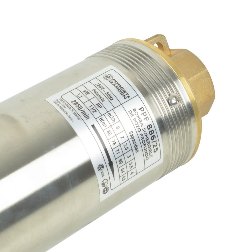 BOMBA POZO PROFUNDO 1 1/2 hp PPF 886/25 FOREST AND GARDEN3