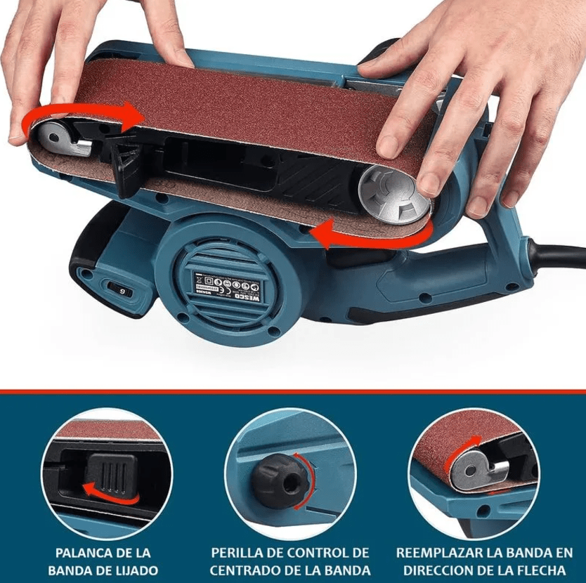 LIJADORA DE BANDA 920W 75X533MM WS4366 WESCO6